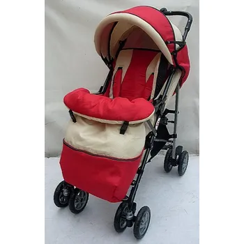 Kočárek Golfový kočárek Nestor velká kola červeno béžový