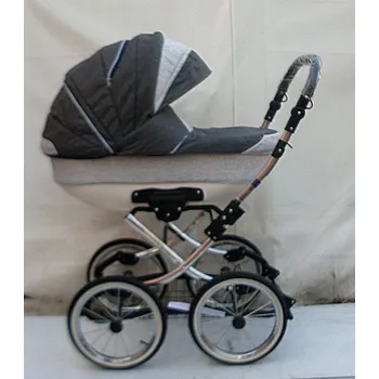 Kočárek Kočárek Symphony Classic luxusní kombinovaný velká kola šedo bledě šedý