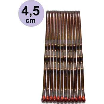 Labor Pro Pinetky do vlasů klasické sponky 4,5 cm 1 platonek 12pcs Barva: Hnědá