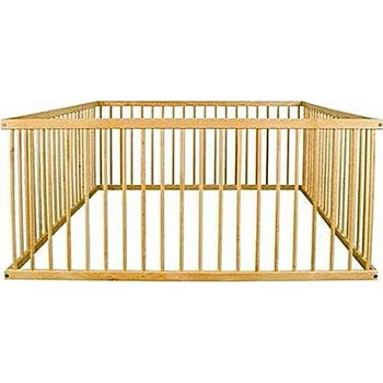 Dětská ohrádka Ohrádka dřevěná pro ditě přírodní Vanesa Chip 150 x 150 cm