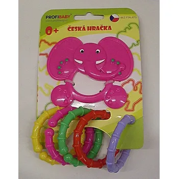 Hračka pro kojence Kousátko - hrkačka pro miminko Slon v sáčku od 0 měsíců