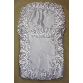 Zavinovačka Zavinovačka pro miminko luxusní bílá saténová krajková vyšívaná