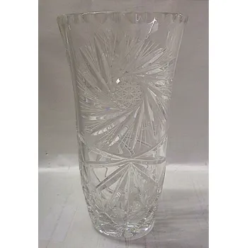 Váza Váza broušená skleněná O142 brus větrník vysoká křišťálová Zora