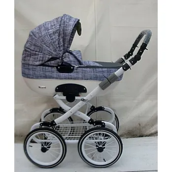 Kočárek Kočárek Symphony Classic luxusní kombinovaný velká kola šedý proužek + černý