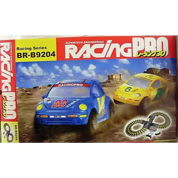autodráha Autodráha Racing Pro s autičky Volkswagen Brouk s přepínačem rychlosti a skákací dráhou