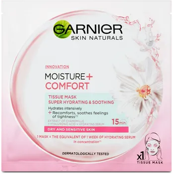 Pleťová maska Garnier Moisture + Comfort superhydratační zklidňující textilní maska 32 g
