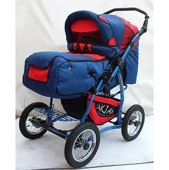 Kočárek Kočárek houpací Swinger modro červený přehazovací madlo