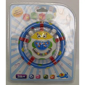 Hračka pro kojence Hrkačka brouček kroužek s korálky plastové Mimi