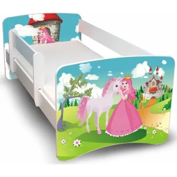 Dětská postýlka Dětská postýlka princezna Růženka s bílým koněm a zámkem assort