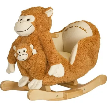 Houpací kůň Houpací opice houpadlo pro dítě JOLLY RIDE hnědé Akce skladem