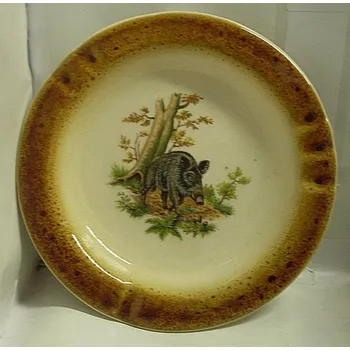 Popelník - talířek velký keramický kulatý s motivem Divočák