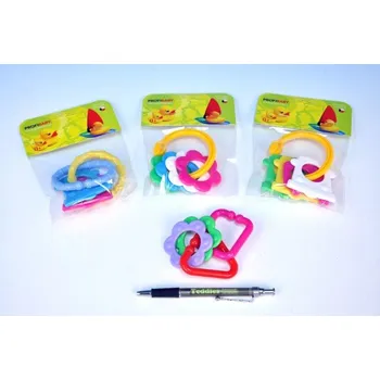 Hračka pro kojence Kousátko pro miminko malé plastové 8 cm v sáčku od 0 měsíců