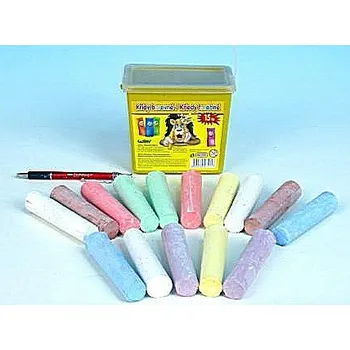 Kresba Křídy chodníkové MAXI barevné v hranatém kyblíku