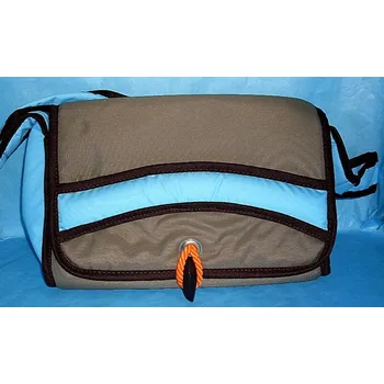 Přebalovací taška Kabela ke kočárku bledě modrá světle hnědá