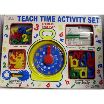 Hodiny Naučné hodiny s magnetickými písmenky plastový set