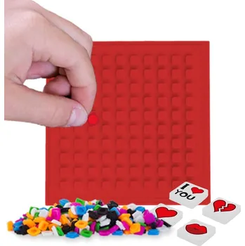 ostatní stavebnice PIXIE CREW mozaikový panel - červený + Brožurka kreativních nápadů + 4 multipixely + 60 malých pixelů zdarma