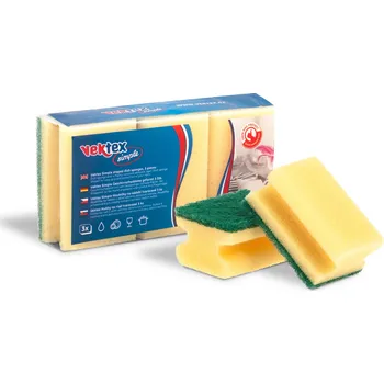 Houbička Vektex Simple Houbička na nádobí tvarovaná 3 ks