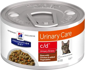 Krmivo pro kočku Hill's Prescription Diet Adult konzerva Urinary Care C/D Urinary stress Chicken/Vegetable 82 g