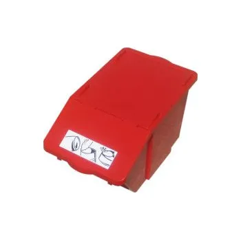 Odpadkový koš Plastová nádoba na tříděný odpad 45 l - červená