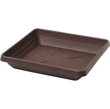 Plastia Miska čtyřhranná Lotos - čokoládová velikost misky: 12x12cm