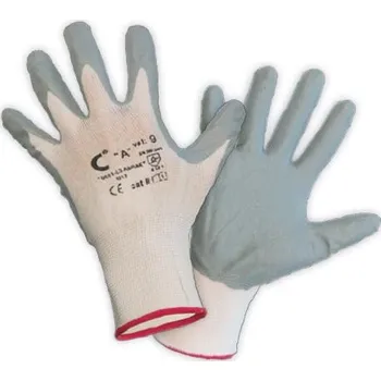 Pracovní rukavice Rukavice polomáčené nylonové Abrak - vel.8