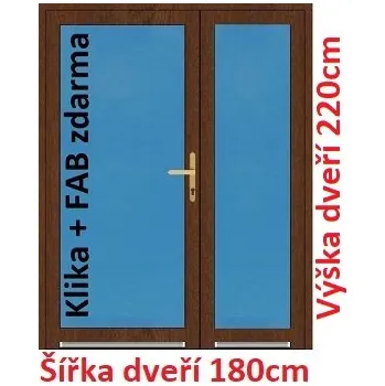 Vchodové dveře Dvoukřídlé vchodové dveře plastové Soft 3/3 sklo 180x220 cm - Akce!