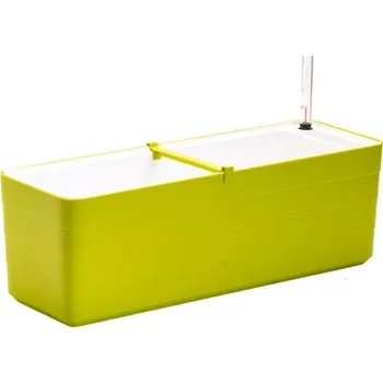 Truhlík Plastia Truhlík samozavlažovací Berberis - zelená + bílá 60 cm