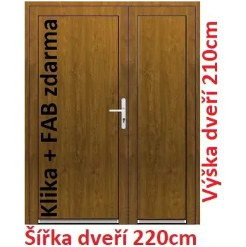 Vchodové dveře Dvoukřídlé vchodové dveře plastové plné Soft Emily 220x210 cm - Akce!