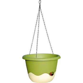 Květináč Mareta - zelená světlá + slon.kost tmavá 25cm