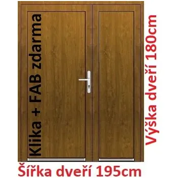 Vchodové dveře Dvoukřídlé vchodové dveře plastové plné Soft Emily 195x180 cm - Akce!