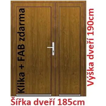 Vchodové dveře Dvoukřídlé vchodové dveře plastové plné Soft Emily 185x190 cm - Akce!