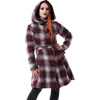 Dámský kabát kabát dámský Poizen Industries - VAIL - RED/WHITE CHECK