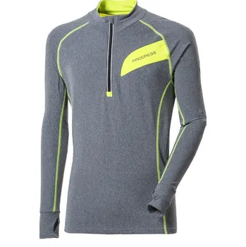 Pánská mikina Progress Falcon šedá melír/reflexní žlutá