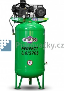 Elektrický, pístový, průmyslový kompresor ATMOS-Perfect 3 / 270 S P - 3/270S Kompresor elektrický, pístový, průmyslový - ATMOS Perfect 3/270 S