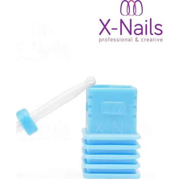 Umělé nehty Keramická brusná fréza na nehty – brusný nástavec EXCELLENT PRO STŘEDNÍ KULIČKA (Brusný nástavec do brusky KULIČKA STŘEDNÍ(modrý pruh))