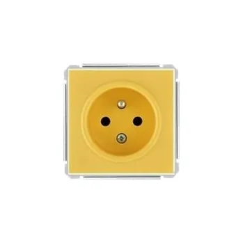 Elektrická zásuvka zásuvka ELEGANT - slun.žlutá (bez rámečku)