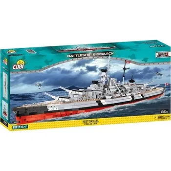 Stavebnice COBI Recenze COBI 4810 WWII War Ship Bismarck 1:300