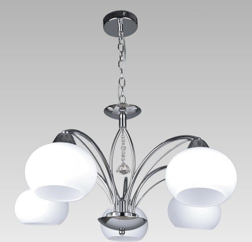 Prezent 92061458 závěsné stropní svítidlo Aragonia 5x60W|E27 + GE 93063342 LED žárovka 1x3.5W | E14 | 250lm | 2700K - bílá