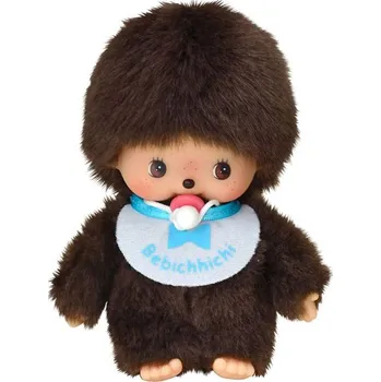 plyšák Monchhichi Kluk bílý bryndák 15 cm