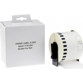 Samolepící etiketa Brother DK-22205, 62mm x 30,48m, kompatibilní role etiket