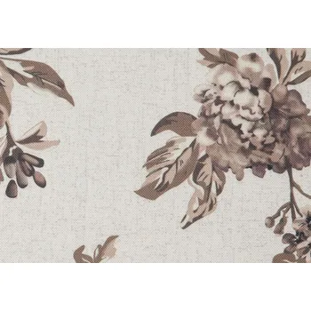 MAMBA potahová látka Rose 15, hnědé květy