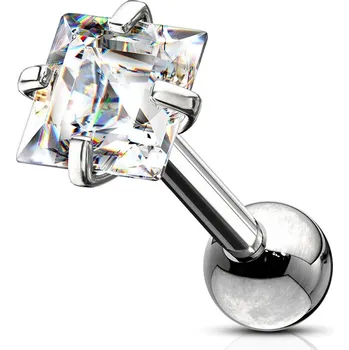 Piercing Šperky4U Cartilage piercing do ucha, čtverec 3 mm - CP1058-03