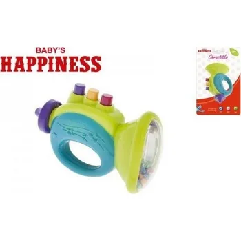 Chrastítko trumpetka 12cm Baby´s Happiness
