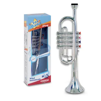 Hudební nástroj pro děti Bontempi Trumpeta stříbrná dětská 4 klapky plast