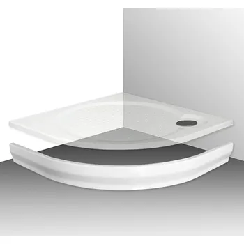 Panel k vaně Čelní panel čtvrtkruh 100 mm Univerzální Bílá Panel čelní / 800