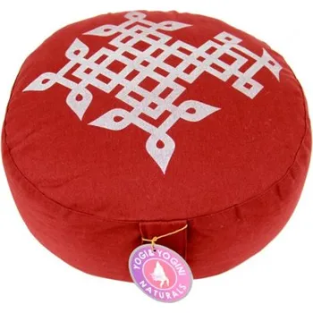 Polštář Meditační sedák polštář pohankový 35 x 17 cm červený strom života