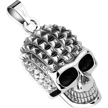 Přívěsek Šperky4U Ocelový přívěšek - lebka s ostny - OPP1743