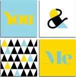 Obraz na na plátně YOU AND ME vícedílný 64x64 cm Styler