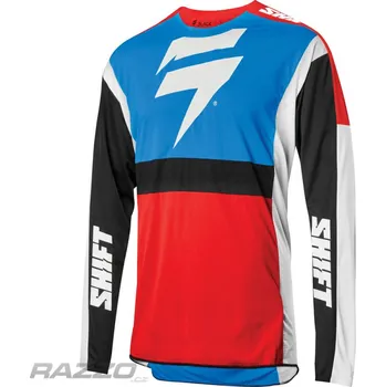 cyklistický dres Pánský MX dres SHIFT 3Lack Label Race 2 Jersey Blue Red 2020 XL