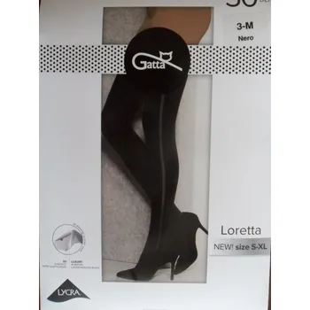 Dámské punčochy Gatta Loretta 124 50 den Punčochové kalhoty nero-černé 5-XL